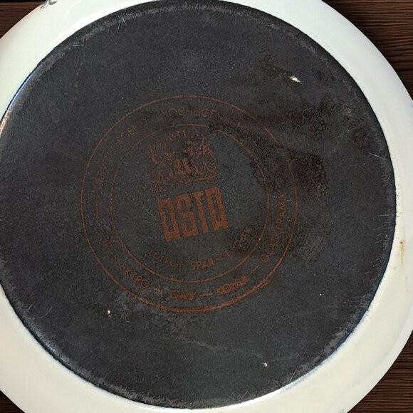 Vintage Asta Enamelware Floral Cookware With Brass Handles Germany with Lid . - Picture 6 of 7